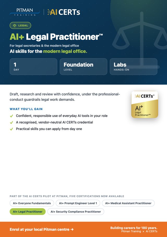 AI+ Legal Practitioner™ — A4 Flyer